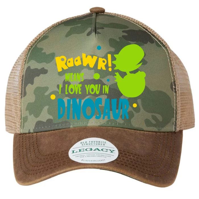 Funny Dinosaur Design Rawr Means I Love You In Dinosaur Gift Legacy Tie Dye Trucker Hat