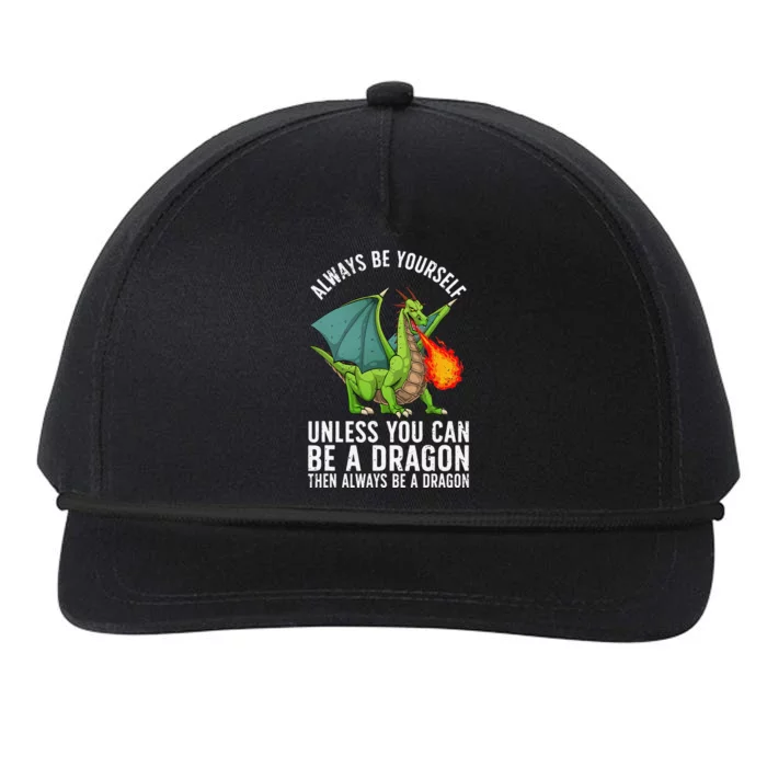 Funny Dragon Design For Fantasy Dragon Lover Snapback Five-Panel Rope Hat