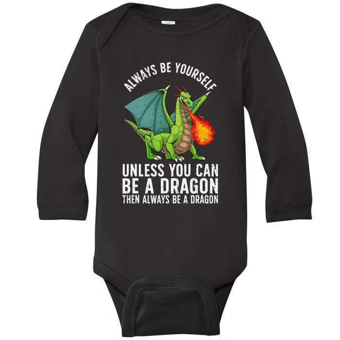 Funny Dragon Design For Fantasy Dragon Lover Baby Long Sleeve Bodysuit