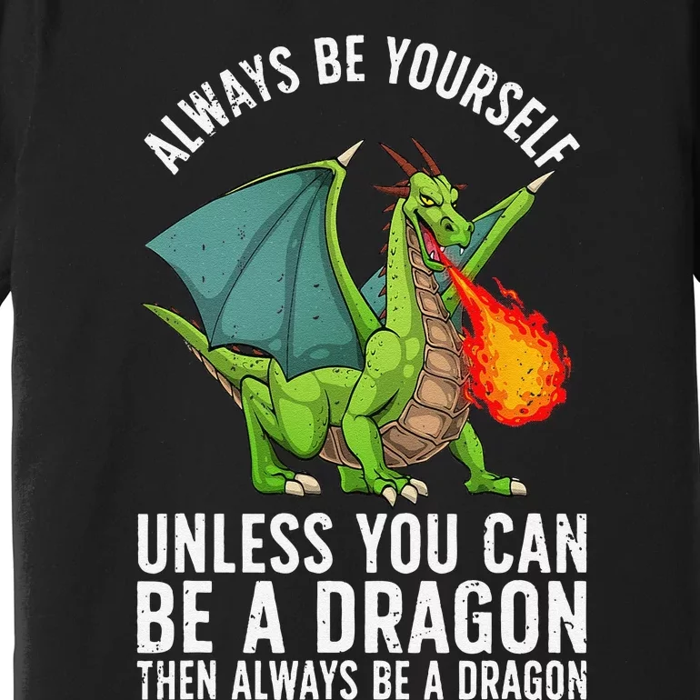 Funny Dragon Design For Fantasy Dragon Lover Premium T-Shirt