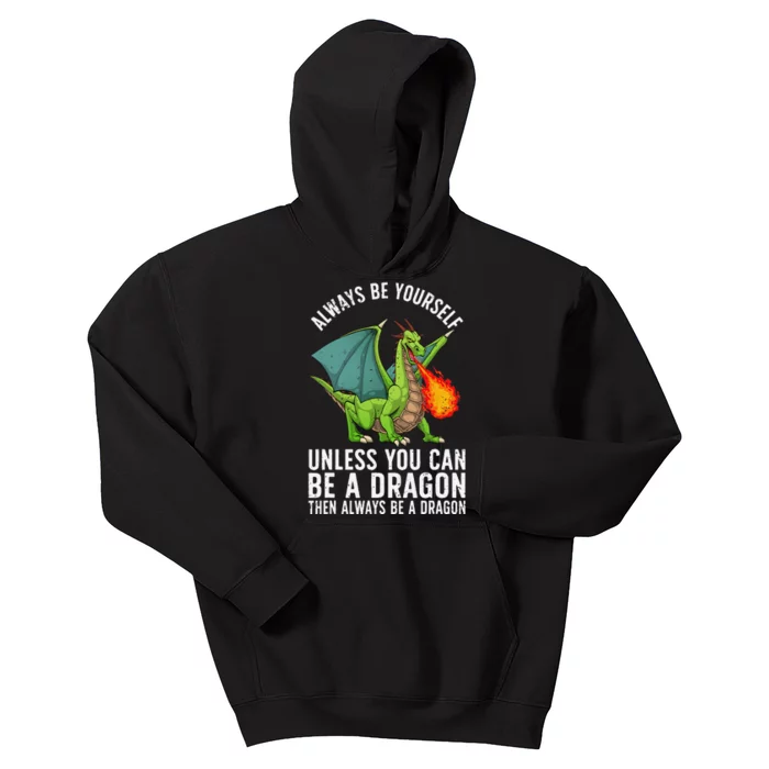 Funny Dragon Design For Fantasy Dragon Lover Kids Hoodie