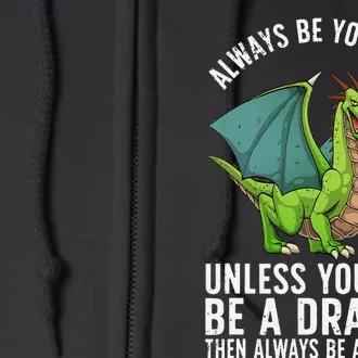 Funny Dragon Design For Fantasy Dragon Lover Full Zip Hoodie