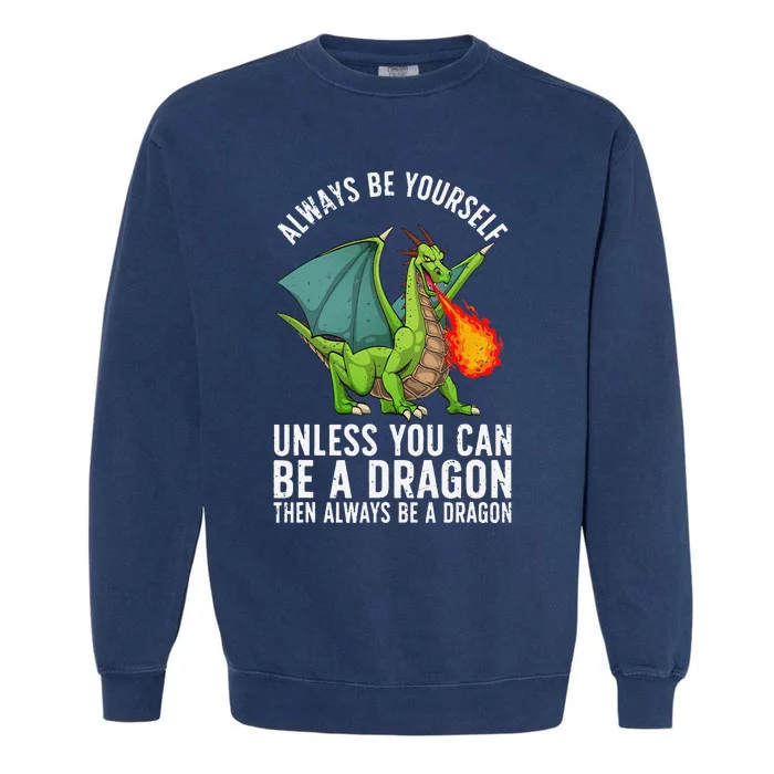 Funny Dragon Design For Fantasy Dragon Lover Garment-Dyed Sweatshirt