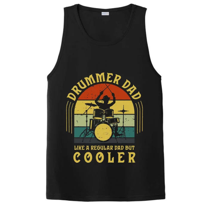 Funny Drummer Dad Art For Drumming Daddy Drum Players Performance Tank