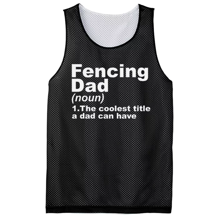 Fencing Dad Definition Funny Sports Gift For Fathers Day Mesh Reversible Basketball Jersey Tank