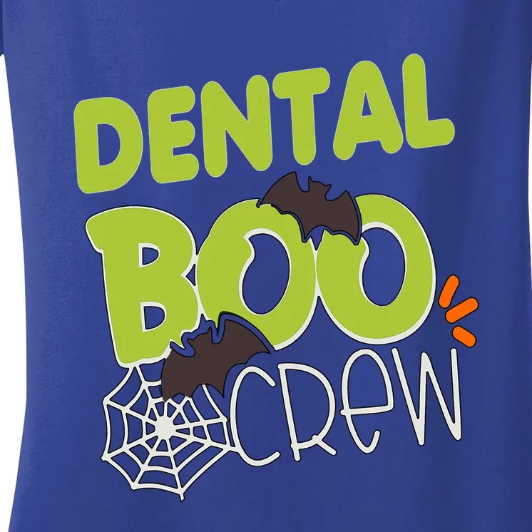 Funny Dental Dentist Halloween Boo Crew Cute Dentist Costume Great Gift Women's V-Neck T-Shirt