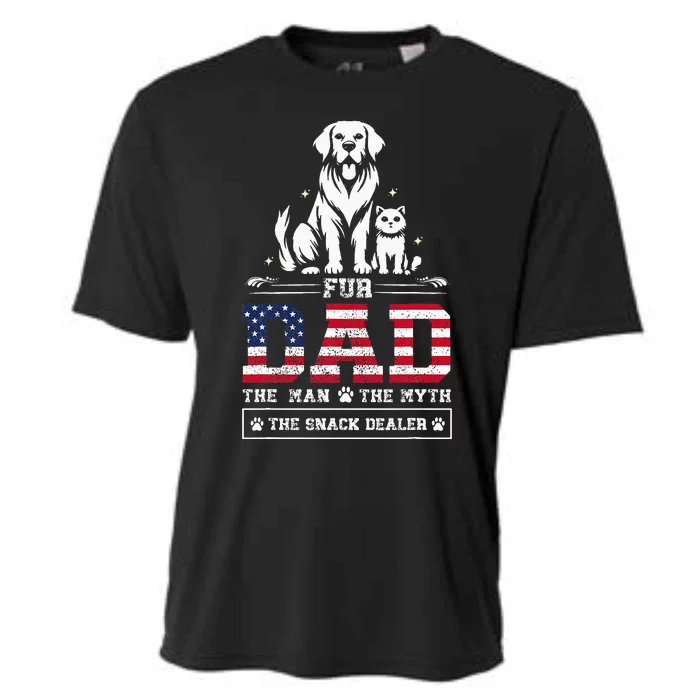 Fur Dad Dog Cat Dog Fathers Day Cooling Performance Crew T-Shirt