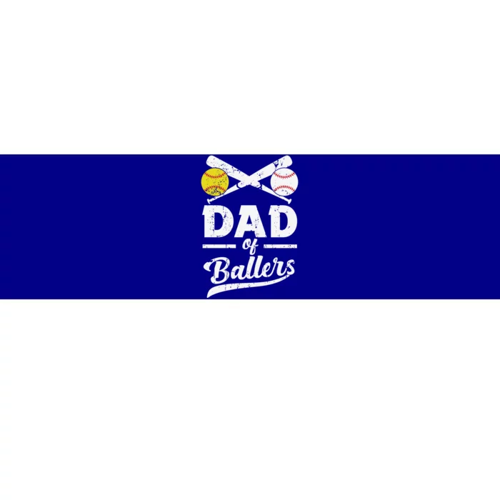 Father's Day Dad Of Ballers Baseball Gift Bumper Sticker