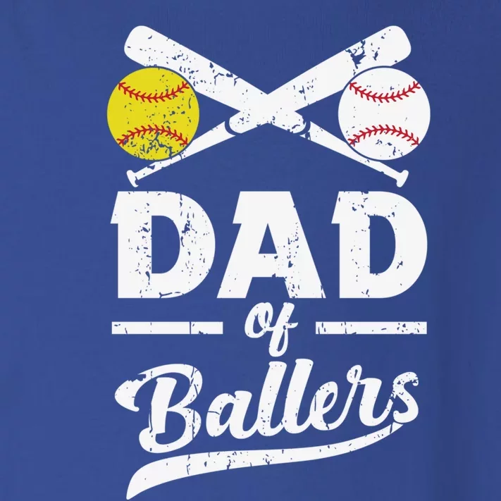 Father's Day Dad Of Ballers Baseball Gift Toddler Long Sleeve Shirt