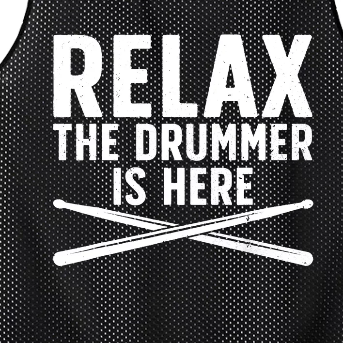 Funny Drummer Design For Drum Player Music Lover Mesh Reversible Basketball Jersey Tank