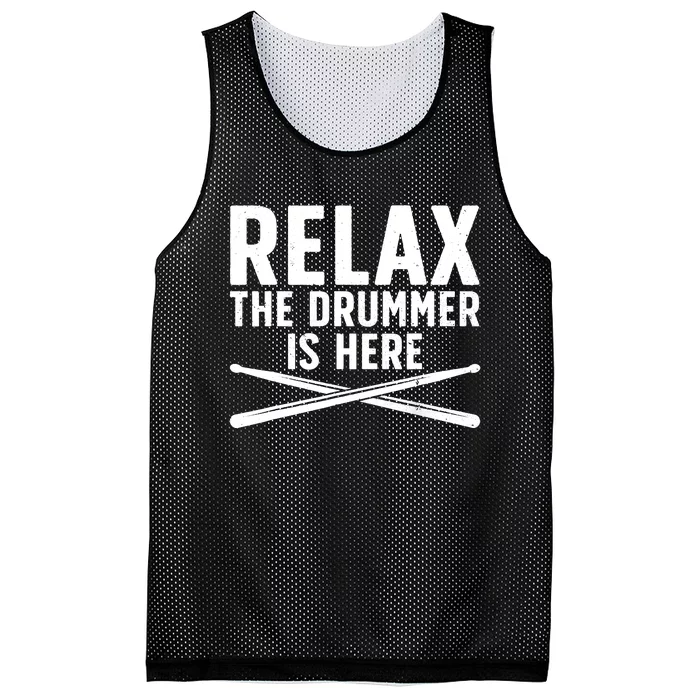 Funny Drummer Design For Drum Player Music Lover Mesh Reversible Basketball Jersey Tank