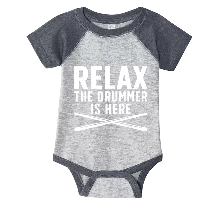 Funny Drummer Design For Drum Player Music Lover Infant Baby Jersey Bodysuit