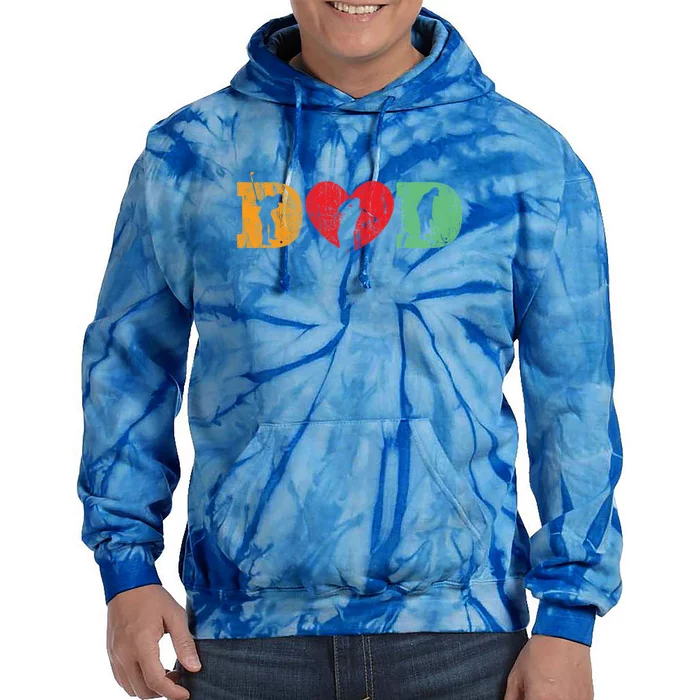 Father's Day Dad Golf Heart Funny Golf Lover Gift For Dad Tie Dye Hoodie