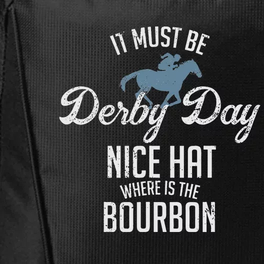 Funny Derby Day and mint juleps Kentucky horse racing City Backpack