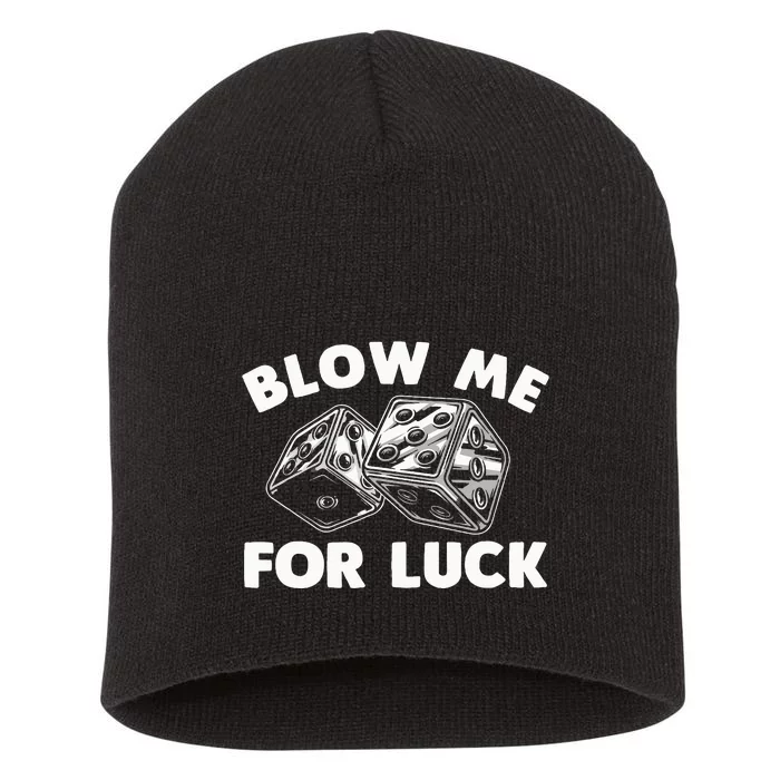 Funny Dice Design Gambling Dice Casino Lovers Short Acrylic Beanie