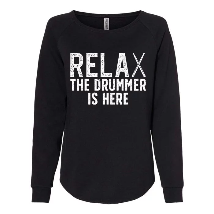 Funny Drummer Design For Drum Player Music Lover Womens California Wash Sweatshirt