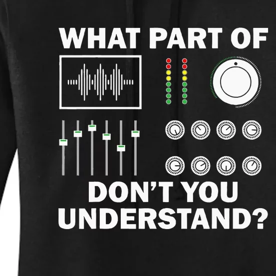 Funny Dj Design Sound Engineer Disc Jockey Women's Pullover Hoodie