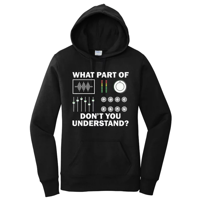 Funny Dj Design Sound Engineer Disc Jockey Women's Pullover Hoodie