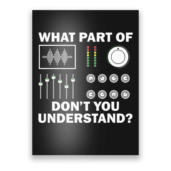 Funny Dj Design Sound Engineer Disc Jockey Poster