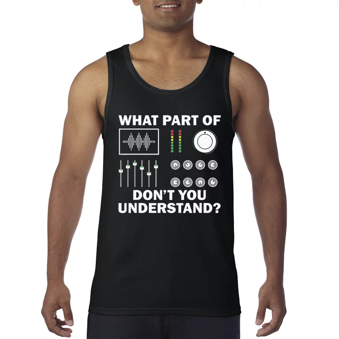 Funny Dj Design Sound Engineer Disc Jockey Tank Top