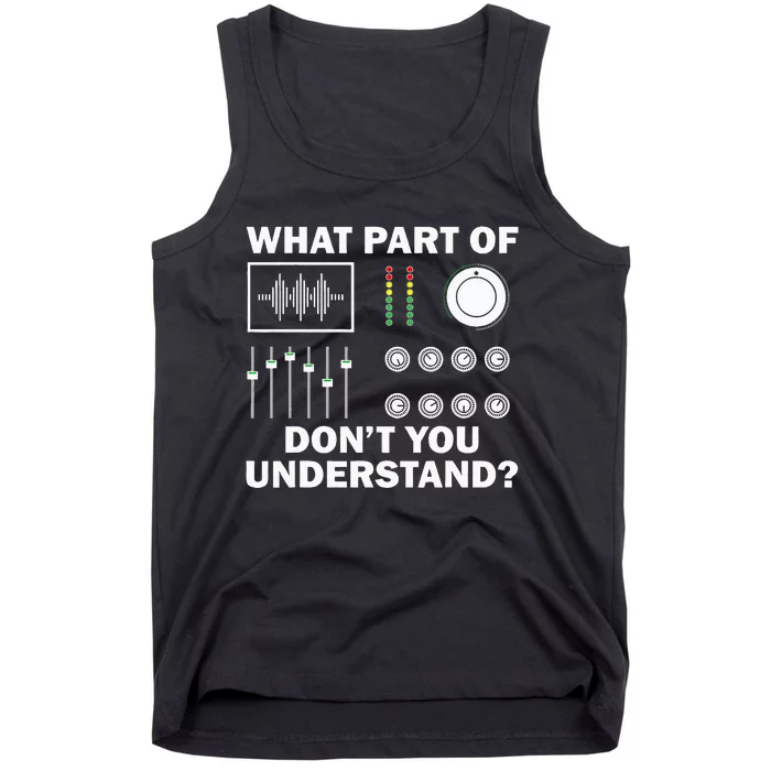 Funny Dj Design Sound Engineer Disc Jockey Tank Top