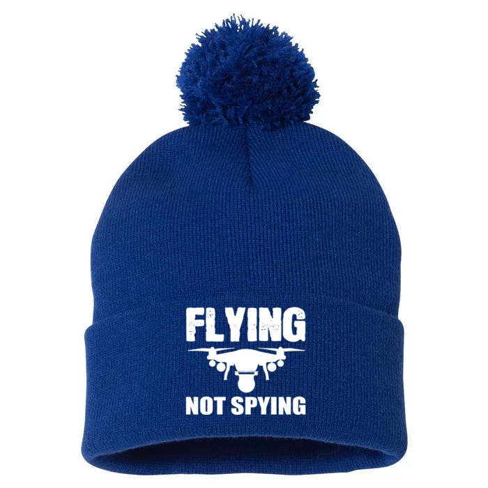 Flying Drone Drone Pilot Funny Gift Pom Pom 12in Knit Beanie