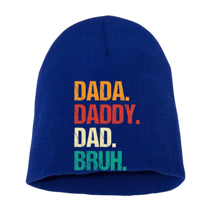 Father's Day Dada Daddy Dad Bruh Gift Short Acrylic Beanie