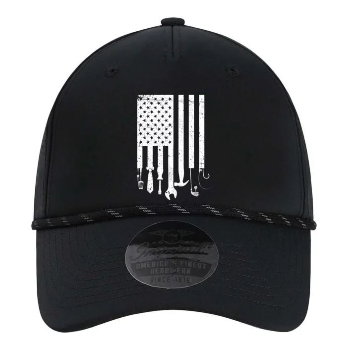 Father's Day Dad Tools USA American Flag Performance The Dyno Cap