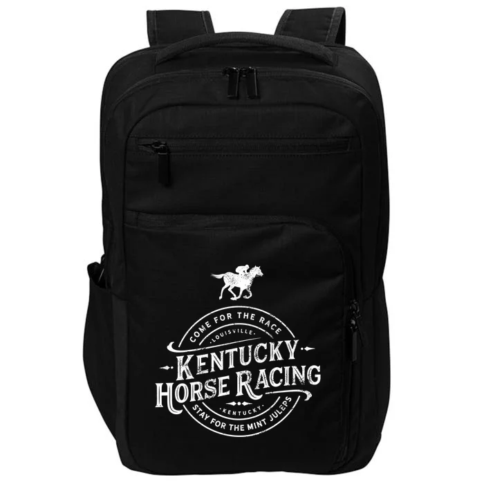 Funny Derby Day Kentucky Horse Racing And Mint Juleps Gift Impact Tech Backpack