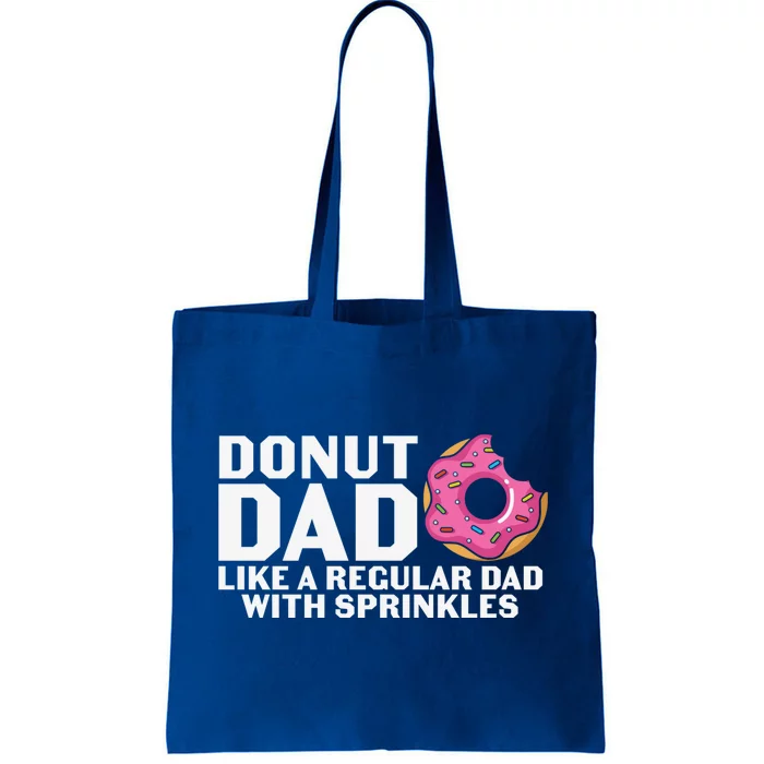 Father's Day Donut Dad Sprinkles Fatherhood Gift Tote Bag