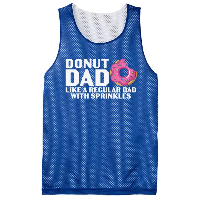 Father's Day Donut Dad Sprinkles Fatherhood Gift Mesh Reversible Basketball Jersey Tank