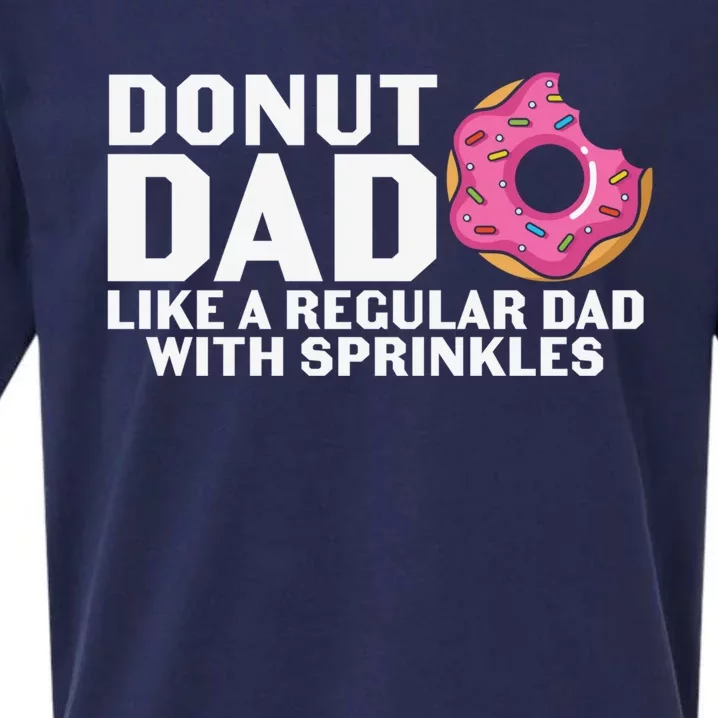 Father's Day Donut Dad Sprinkles Fatherhood Gift Sueded Cloud Jersey T-Shirt