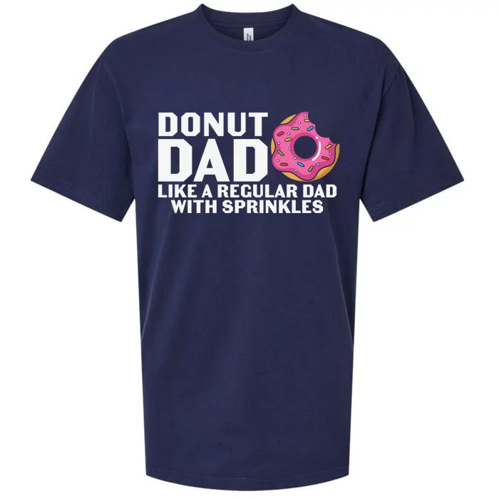 Father's Day Donut Dad Sprinkles Fatherhood Gift Sueded Cloud Jersey T-Shirt