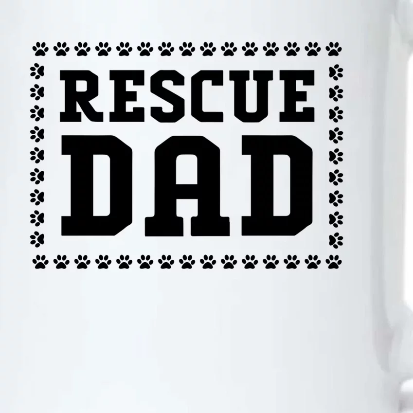 Fathers Day Dog Lover Rescue Dog Dad Funny Gift Black Color Changing Mug