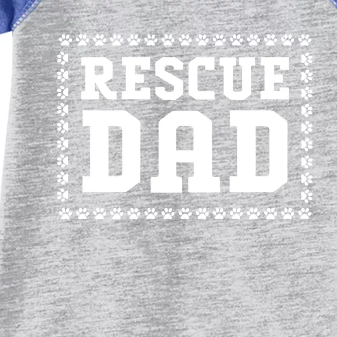 Fathers Day Dog Lover Rescue Dog Dad Funny Gift Infant Baby Jersey Bodysuit