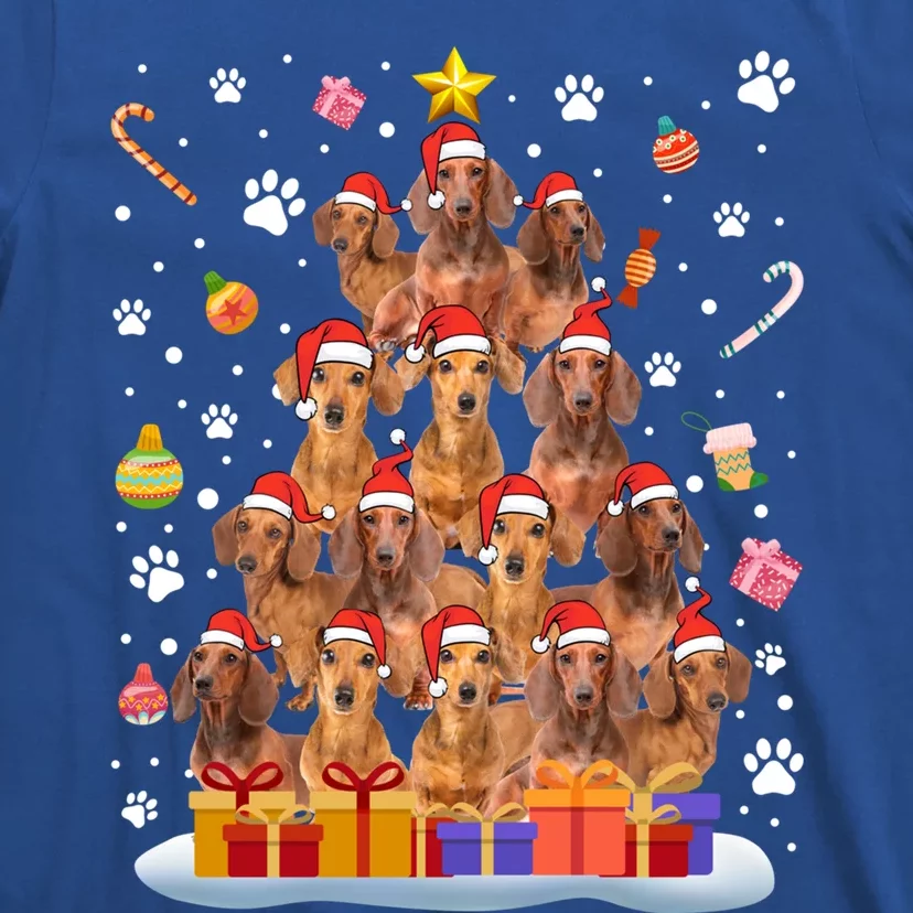 Funny Dachshund Dog Ugly Sweater Christmas Tree Xmas Cool Gift T-Shirt