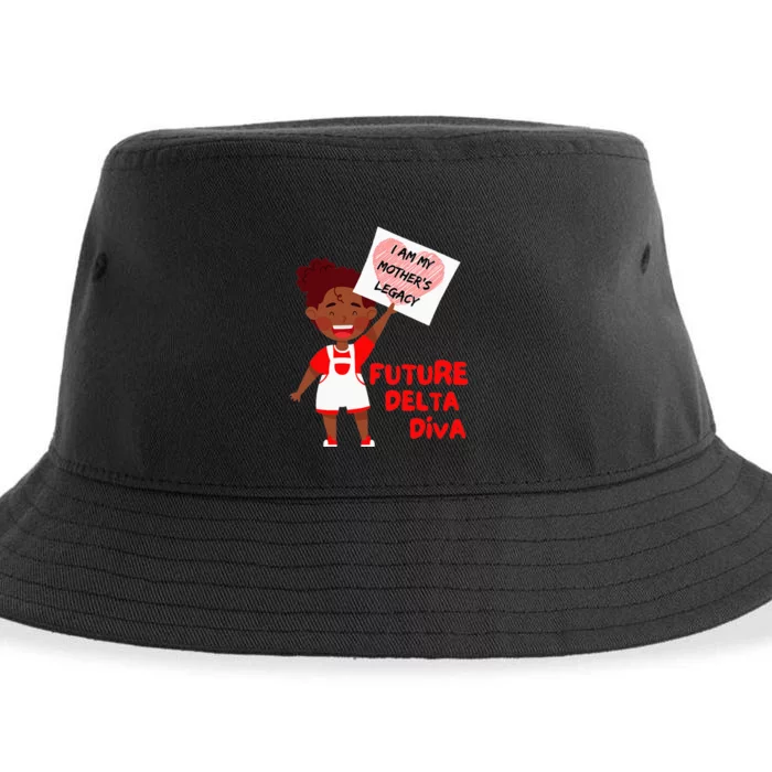 Future Delta Diva Black Sorority 1913 Sustainable Bucket Hat