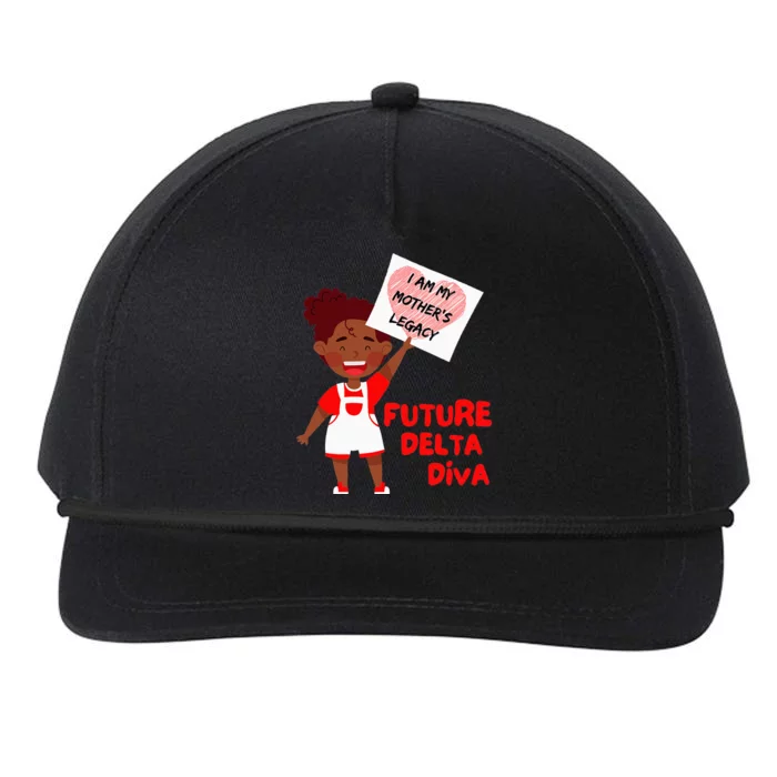 Future Delta Diva Black Sorority 1913 Snapback Five-Panel Rope Hat