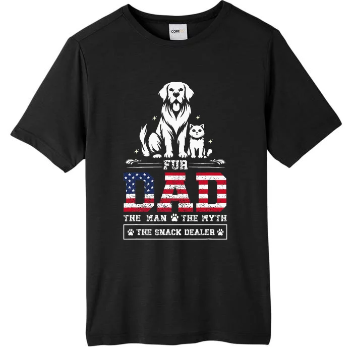 Fur Dad Dog Cat Dog Fathers Day ChromaSoft Performance T-Shirt