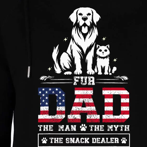 Fur Dad Dog Cat Dog Fathers Day Womens Funnel Neck Pullover Hood