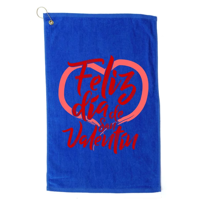 Feliz Dia De San Valentin Gift Platinum Collection Golf Towel