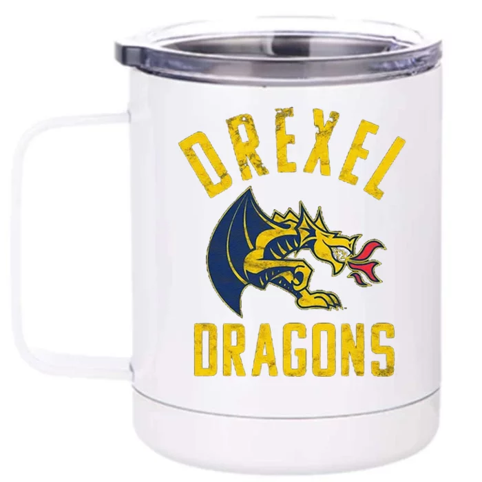 Funny Drexel Dragons Large Front & Back 12oz Stainless Steel Tumbler Cup