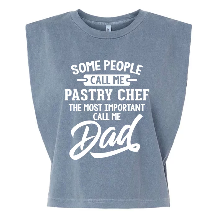 Fathers Day Design Pastry Chef Dad Cool Gift Garment-Dyed Women's Muscle Tee