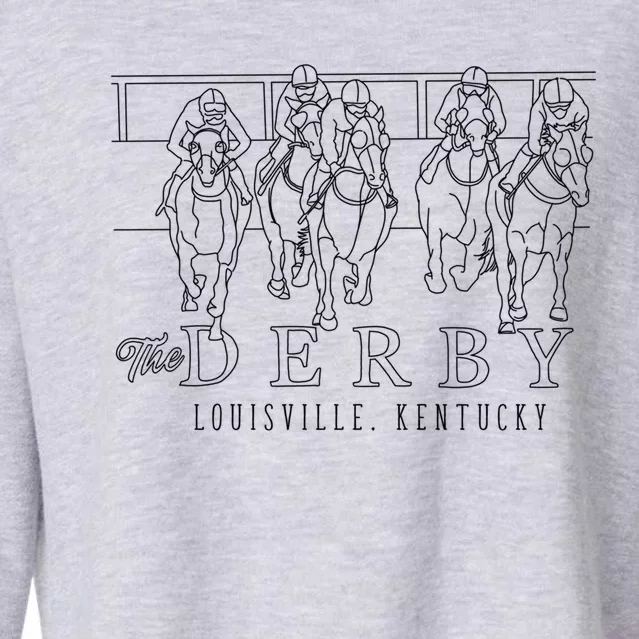 Funny Derby Day Louisville Kentucky Horse Racing Meaningful Gift Cropped Pullover Crew