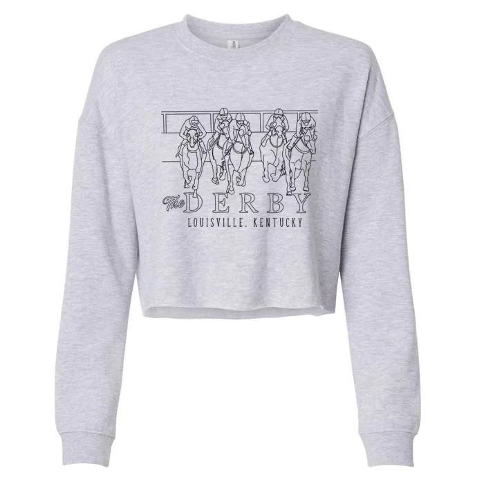 Funny Derby Day Louisville Kentucky Horse Racing Meaningful Gift Cropped Pullover Crew