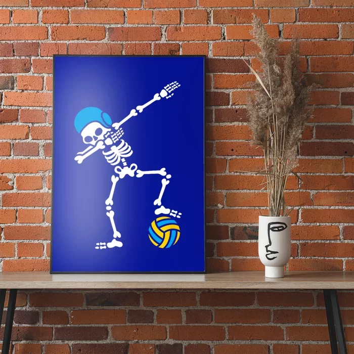 Funny Dab Dabbing Skeleton Water Polo Halloween Costume Funny Gift Poster