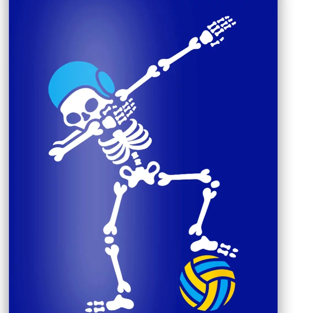 Funny Dab Dabbing Skeleton Water Polo Halloween Costume Funny Gift Poster