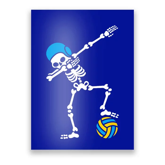 Funny Dab Dabbing Skeleton Water Polo Halloween Costume Funny Gift Poster