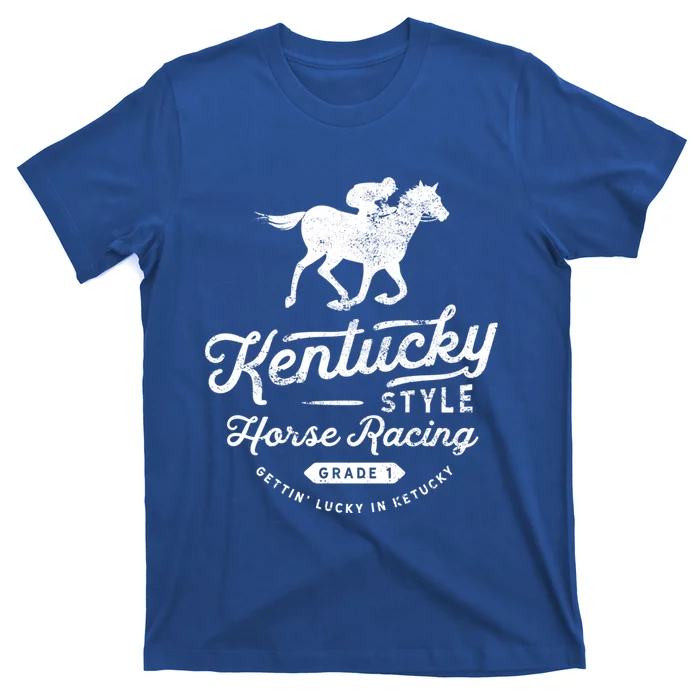 Funny Derby Day Kentucky Style Horse Racing Cool Gift T-Shirt