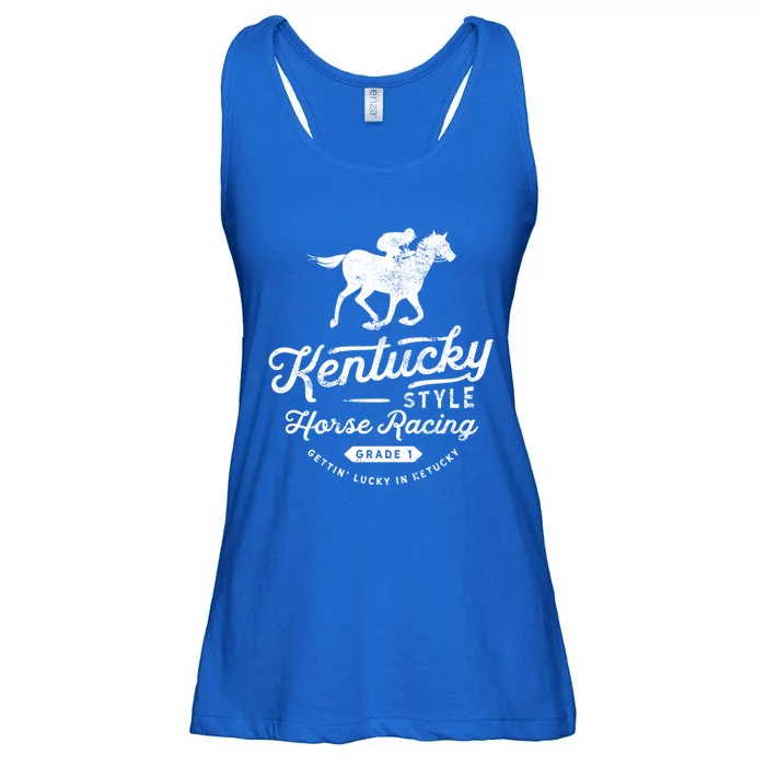 Funny Derby Day Kentucky Style Horse Racing Cool Gift Ladies Essential Flowy Tank